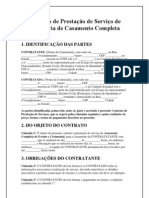 Contrato de Prestação de Serviço de Assessoria de Casamento Completa