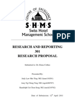 Research and Reporting 301 Research Proposal: Submitted To: Dr. Elena Collins