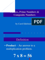 Factors and Prime and Composite Numbers