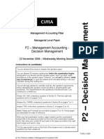 P2 - Management Accounting - Decision Management