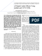 Analysis of Digital Audio Effects Using Simulink and C6713 DSK