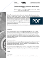 Comparative Assessment of Mechanical Properties of Thermal Sprayed Coatings