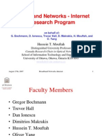 Broadband Networks - Internet Research Program: Hussein T. Mouftah