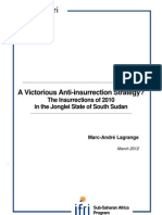 A Victorious Anti-Insurrection Strategy? The Insurrections of 2010 in The Jonglei State of South Sudan