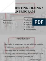 Implementing Traing / HRD Program