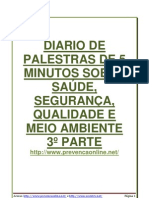 59 DDS - Diario de Palestras de 5 Minutos Sobre Saúde, Segurança, Qualidade e Meio Ambiente 3º Parte