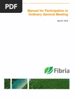 Manual For Participation in Ordinary General Meeting: April 27, 2012