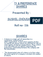 Equity & Preference Shares Presented By: Sushil Choudhary Roll No-116