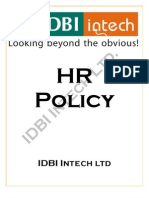 IDBI Intech HR Policy