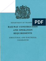 Railway Construction and Operation Requirements: Structural A N D Electrical Clearances