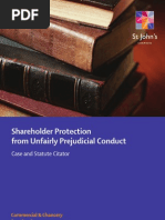 Shareholder Protection From Unfairly Prejudicial Conduct: Case and Statute Citator