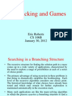 Backtracking and Games: Eric Roberts CS 106B January 30, 2012