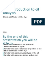 Brief Introduction To Oil Analysis: Click To Edit Master Subtitle Style