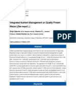 Zea Mays: Integrated Nutrient Management On Quality Protein Maize (L.)