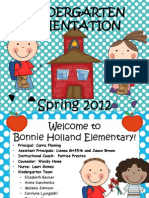 BHE PARENT Kindergarten Orientation 2012 SPRING