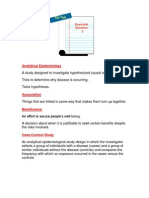 Analytical Epidemiology: Epi Talk