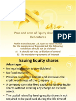 Pros and Cons of Equity Shares and Debentures