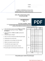 Sijil Pelajaran Malaysia (ULANGAN) 2009: Paper 2 Two Hours and Thirty Minutes