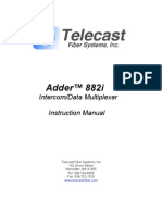 Adder™ 882i: Intercom/Data Multiplexer Instruction Manual