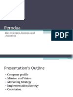 Perodua: The Strategies, Mission and Objectives