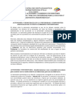 Tesis Sobre Autonomía y Gobierno Universitario - Iii Congreso Feu-1