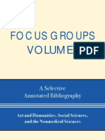 Focus Groups Volume I