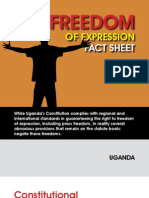 A Fact Sheet On Freedom of Expression in Uganda