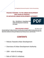 Sri Lanka Policies Towards Urban Development Vision Strategy and Initiatives UDA