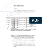 Determination of Ka of Weak Acids Lab Report