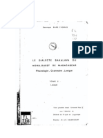 Bare-Thomas, Dominique. 1976. Le Dialecte Sakalva Du Nord-Ouest de Madagascar. Phonologie - Grammaire - Lexique. Tome II. Lexique.