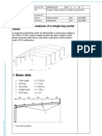 Example: Elastic Analysis of A Single Bay Portal Frame: 1 Basic Data