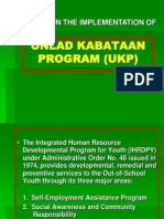 Unlad Kabataan Program (Ukp) : Guidelines in The Implementation of