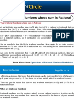 Two Irrational Numbers Whose Sum Is Rational