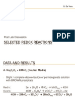 Selected Redox Reactions