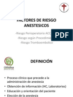 Factores de Riesgo Anestesicos