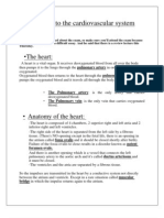 Introduction For The Cardiovascular System 1