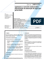 NBR 9779 - Argamassa e Concreto Endurecidos - Determinacao Da Absorcao de Agua Por Capilaridade