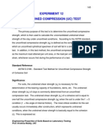 Experiment 13-Unconfined Compression