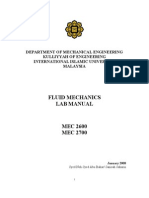 Fluid Mechanics Lab Manual