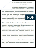 Authorship in Scientific Papers. Dr. Krishnaja A. P. 11th December 2008