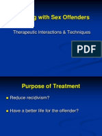 Working With Sex Offenders: Therapeutic Interactions & Techniques