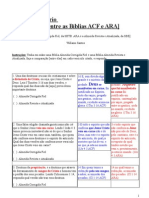 TESTE DOUTRINÁRIO ACF X ARA