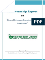 An Internship Report: Financial Performance Evaluation of National Bank Limited