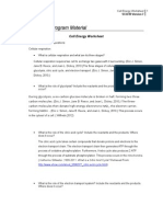 Cell Energy Worksheet