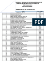 Vestibular2012 Aprovados Classificacao