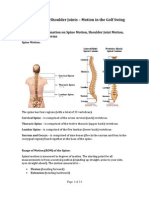 The Spine and Shoulder Joints - Motion in The Golf Swing