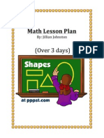 Math Lesson Plan: (Over 3 Days)