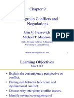 Intergroup Conflicts and Negotiations: John M. Ivancevich Michael T. Matteson