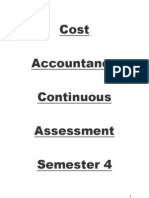 Cost Accountancy Continuous Assessment Semester 4