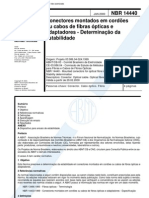 NBR 14440 - Conectores Montados em Cordoes Ou Cabos de Fibras Opticas e Adaptadores - Determinaca